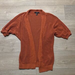 Forever 21 Small Burnt Orange Knit Cardigan